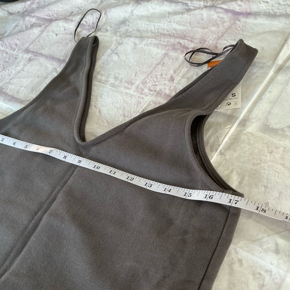 Zara Trafaluc Charcoal Sleeveless Sweater Midi Dress Size Small NWT - Picture 6 of 10